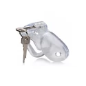 Clear captor chastity cage with keys - small