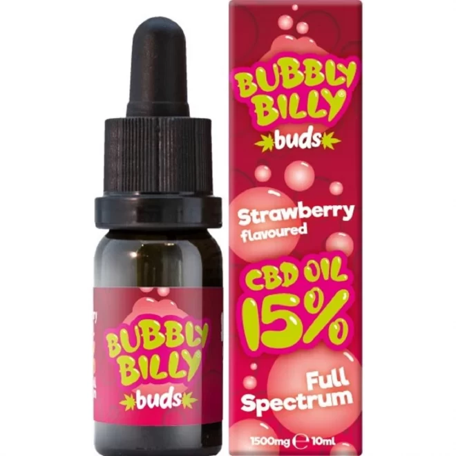 Bubbly billy buds 15% strawberry flavoured cbd oil