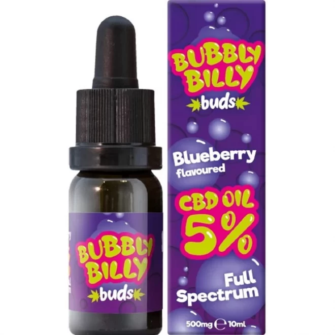Bubbly billy buds 5% blueberry flavoured cbd oil