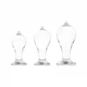 Zestaw szklanych korków analnych Set di Plug Clear Gaper