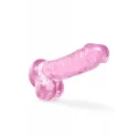 NATURALLY YOURS  6" CRYSTALLINE DILDO ROSE