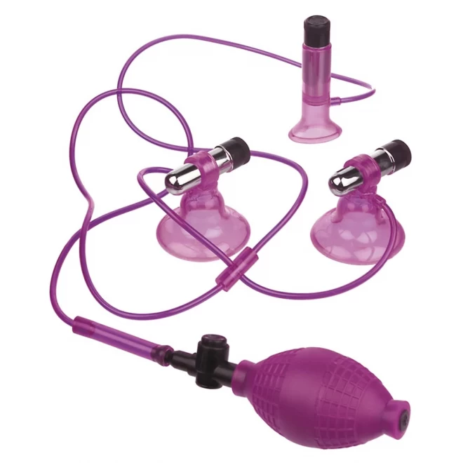 Wibrujące pompki do sutków Fetish Fantasy Vibrating Triple Suckers