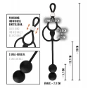 Pierścień na penisa i jądra Triple Ball Cock Ring