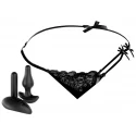 Majtki z wibrującym korkiem analnym HookUp Remote Bowtie Bikini