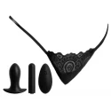 Wibrujące majteczki z otwartym krokiem HookUp Remote Lace Peek-a-Boo