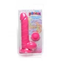 Lollicock 17,8cm / 7 inch silicone dildo with balls - berry