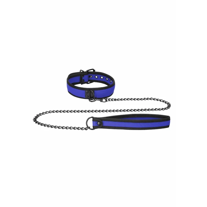 Ouch puppy play - neoprene collar with leash