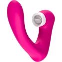 Stymulator silicone 2*9 vibration function Rose Red 