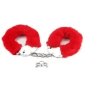 Fetish Pleasure Metal Hand Cuffs Red
