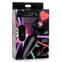 Laser heart large anal plug with remote control