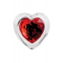 ADAM ET EVE RED HEART GEM GLASS PLUG SMALL