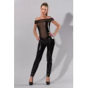 GP DATEX OFF SHOULDER CATSUIT BLACK, L