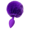 Anal plug with a tail SWEET BUNNY, silocone, purple