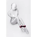 Anonymo handcuffs, velour, red, 29 cm