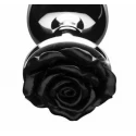 Black rose butt plug - large