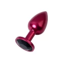 Red anal plug TOYFA Metal,with a tourmaline colored gem
