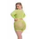 LEAF IT TO ME SHORT SET GREEN, PLUS SIZE