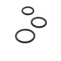 Cockrings Set Black&Red, silicone, black, diameter 6/5/4 cm