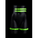 Thigh cuffs with belt and handcuffs - glow in the dark