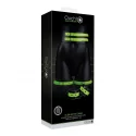 Thigh cuffs with belt and handcuffs - glow in the dark