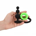 Beads butt plug with cock ring - gitd