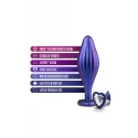 ANAL ADVENTURES MATRIX WAVY BLING PLUG SAPPHIRE