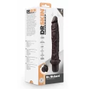 DR. SKIN SILICONE DR. RICHARD 9 INCH VIBRATING DILDO BROWN