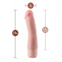 DR. SKIN SILICONE – DR. STEVE 7 INCH VIBRATING DILDO BROWN