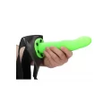 Curved hollow strap-on - 8'' / 20 cm - gitd