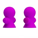 Pretty Love Vibrating Nipple Suckers Purple