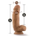 DR. SKIN SILICONE DR. SAMUEL 7 INCH DILDO WITH SUCTION CUP MOCHA