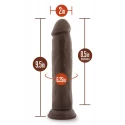 DR. SKIN PLUS 9 INCH POSABLE THICK DILDO CHOCOLATE