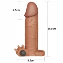 Realistyczna przedłużka z wibracją Add 2" Pleasure X Tender Vibrating Penis Sleeve