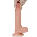 Realistyczne dildo z przyssawką Dual Layered Platinum Silicone
