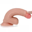 Realistyczne dildo z przyssawką Dual Layered Platinum Silicone