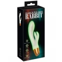 Wibrator ze stymulacją łehtaczki Glow In The Dark Rabbit Vibrator