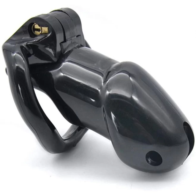 Chastity Cage Cock Trainer Hard Plastic Black Pass