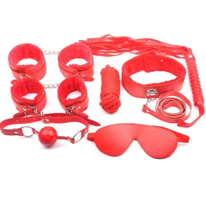 BDSM Bondage 7 Pieces Red Guilty Toys