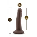 DR. SKIN PLUS 5 INCH POSABLE DILDO CHOCOLATE