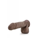 DR. SKIN PLUS 9 INCH THICK POSABLE DILDO WITH BALLS VANILLA