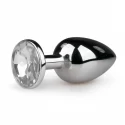 Metalowy korek analny z kryształem Metal Butt Plug