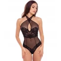 MIDNIGHT HALTER TEDDY BLACK, M/L