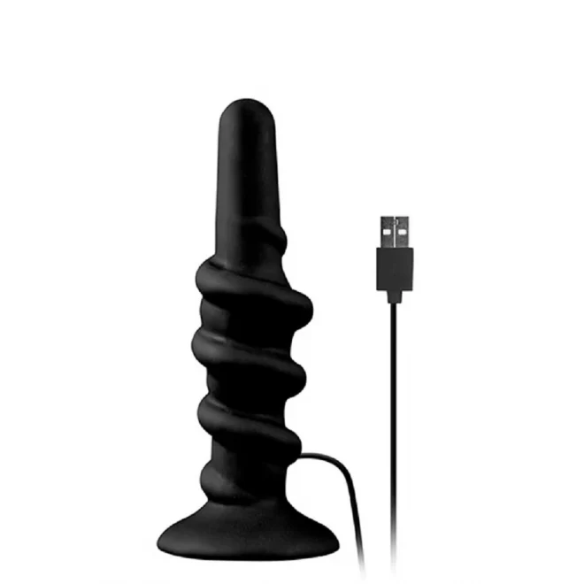 SHOVE UP 6INCH VIBRATING BUTTPLUG BLACK