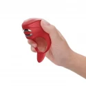 Wibrator-Silicone Ring Red USB 7 Function + Electro stim