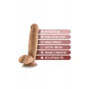 DR. SKIN DR. MARK 7 INCH DILDO WITH BALLS BEIGE