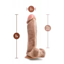 DR. SKIN MR. MAGIC 9 INCH DILDO WITH BALLS BEIGE