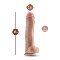 DR. SKIN MR. SAVAGE 11.5 INCH DILDO WITH BALLS BEIGE