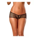 Fishnet split back boy short