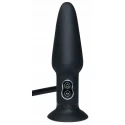 Korek analny z pompką i wibracjami - True Black Vibrating Anal Plug