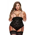 LACE TEDDY WITH GARTERS, M/L